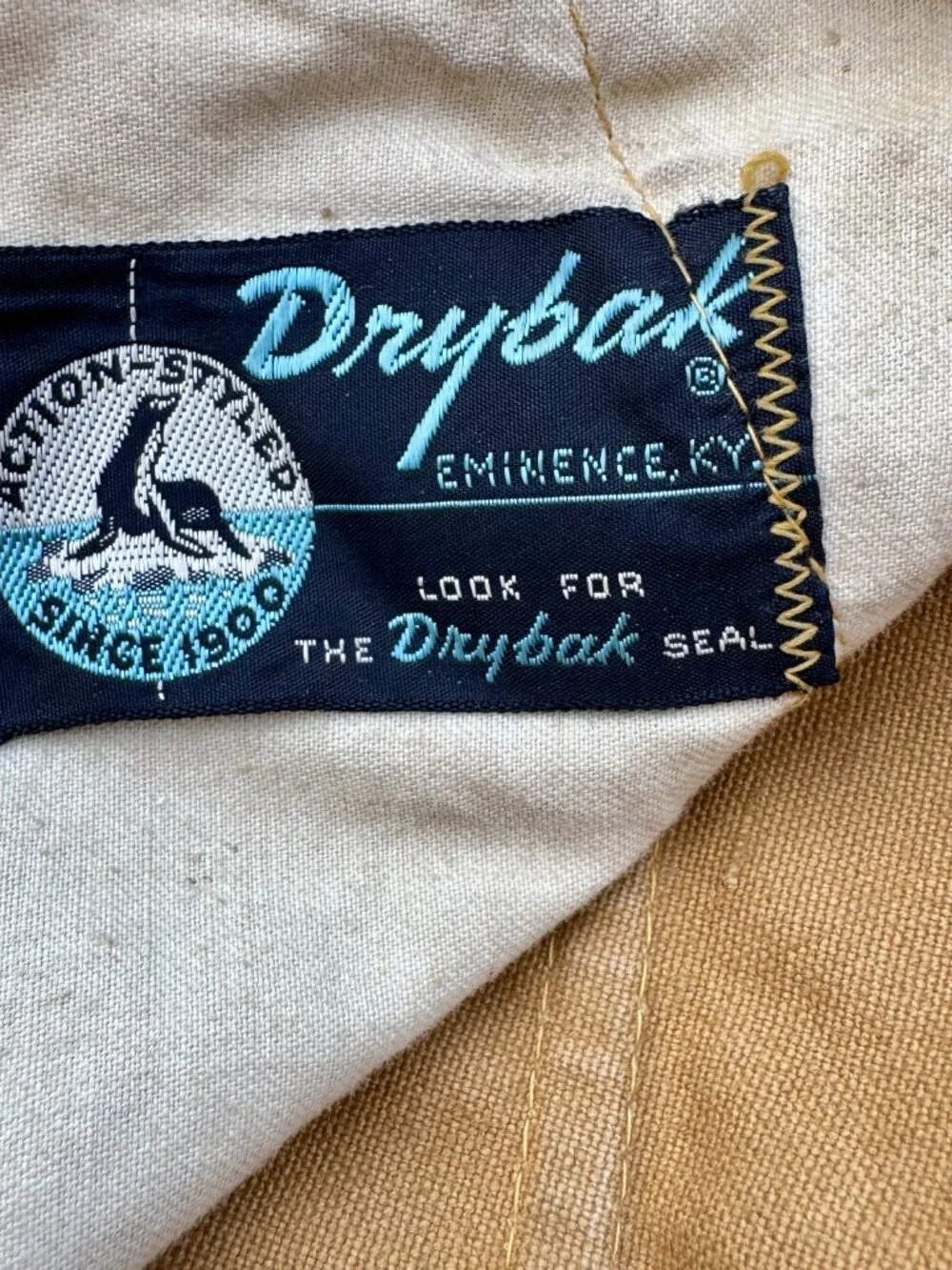 VTG 60s Drybak Hunting Pants Brown Thrashed Heavy Canvas Briar Brush Guard Sz 30